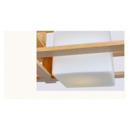Kreative 3 Lichter Eiche Pendelleuchte Dekorative Holz Deckenleuchte Cafe