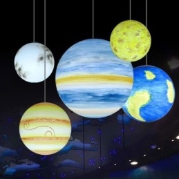 Nordic Planet Design Pendelleuchte Einzigartiger Sonnensystem Planeten Kronleuchter