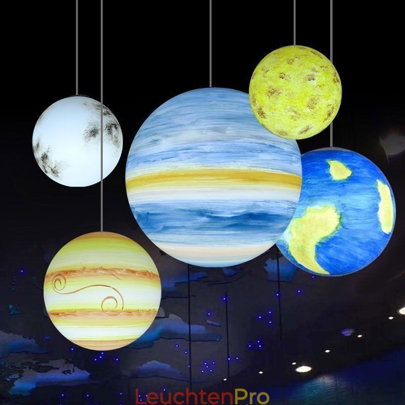 Nordic Planet Design Pendelleuchte Einzigartiger Sonnensystem Planeten Kronleuchter