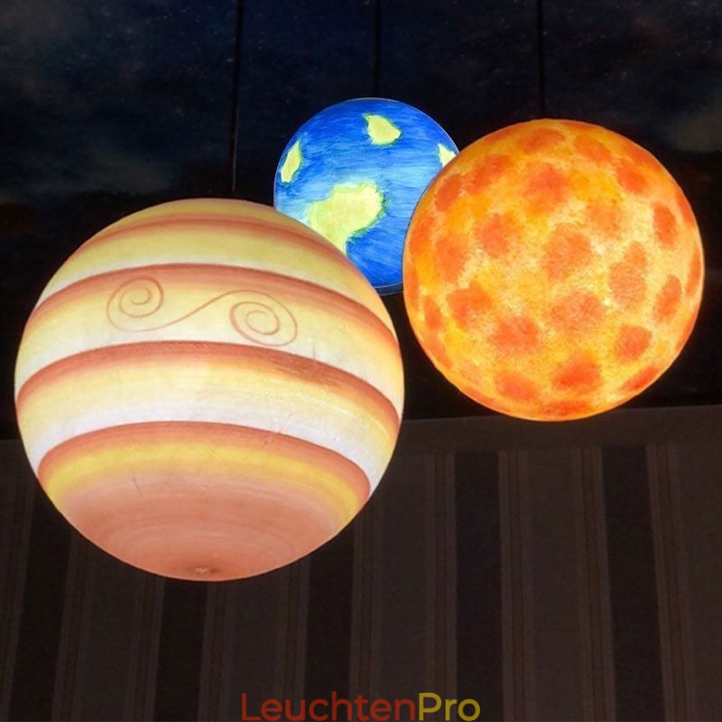 Nordic Planet Design Pendelleuchte Einzigartiger Sonnensystem Planeten Kronleuchter