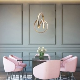 Moderne minimalistische Pendelleuchte einzigartige kreisförmige Twist Leuchte Insel
