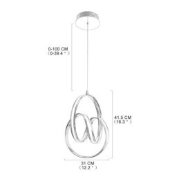 Moderne minimalistische Pendelleuchte einzigartige kreisförmige Twist Leuchte Insel