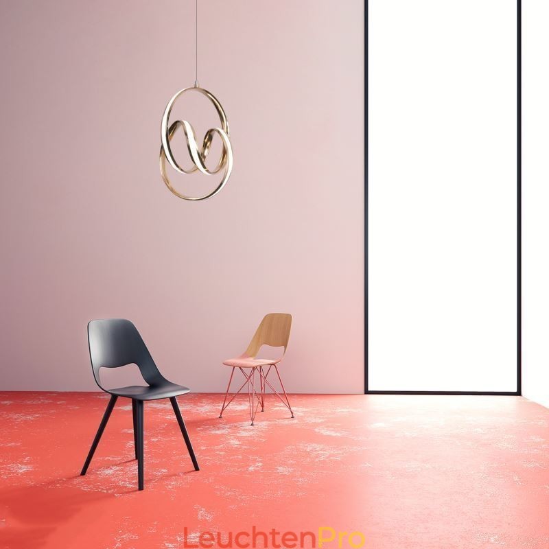 Moderne minimalistische Pendelleuchte einzigartige kreisförmige Twist Leuchte Insel