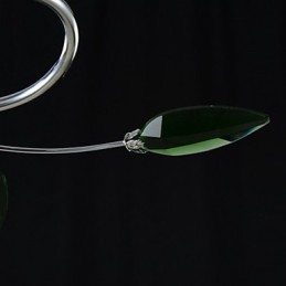 Kronleuchter 6 Lichter Land Aluminium Glas Chrom