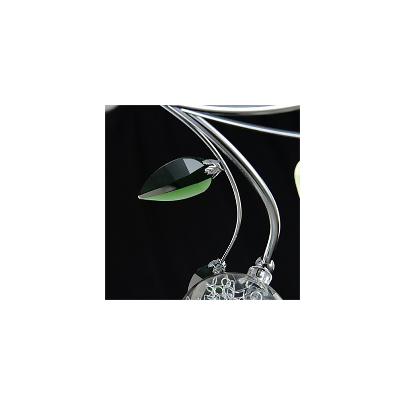 Kronleuchter 6 Lichter Land Aluminium Glas Chrom