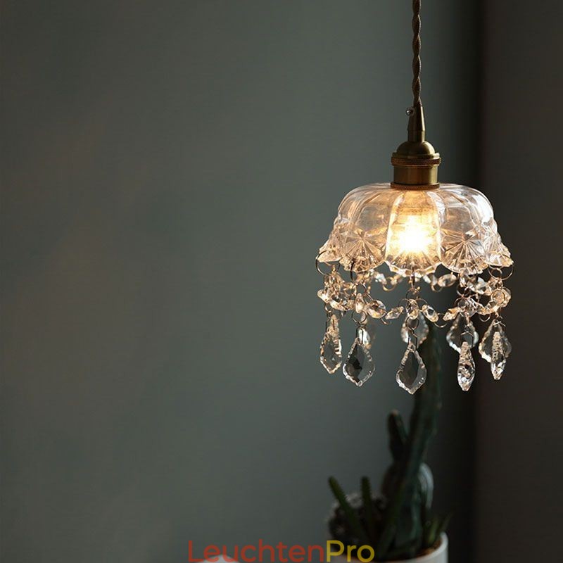 Elegante Glas-Pendelleuchte, Einzelkopf, Mini-Pendelleuchte