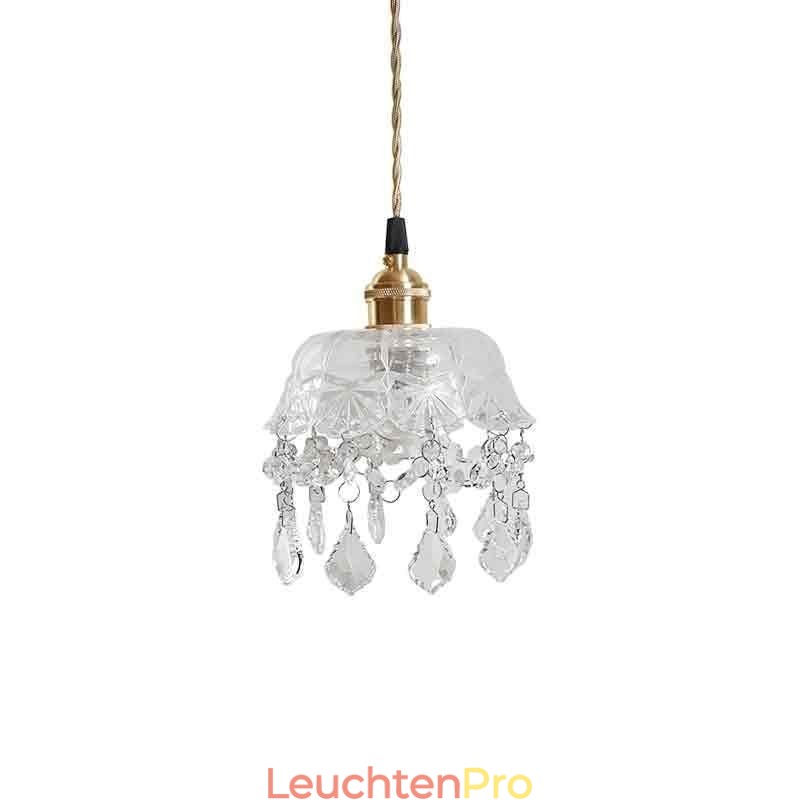 Elegante Glas-Pendelleuchte, Einzelkopf, Mini-Pendelleuchte