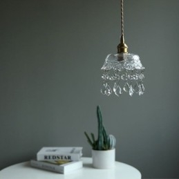 Elegante Glas-Pendelleuchte, Einzelkopf, Mini-Pendelleuchte