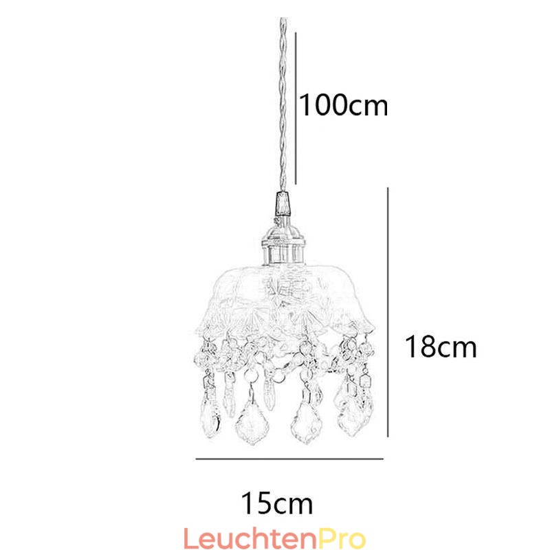 Elegante Glas-Pendelleuchte, Einzelkopf, Mini-Pendelleuchte