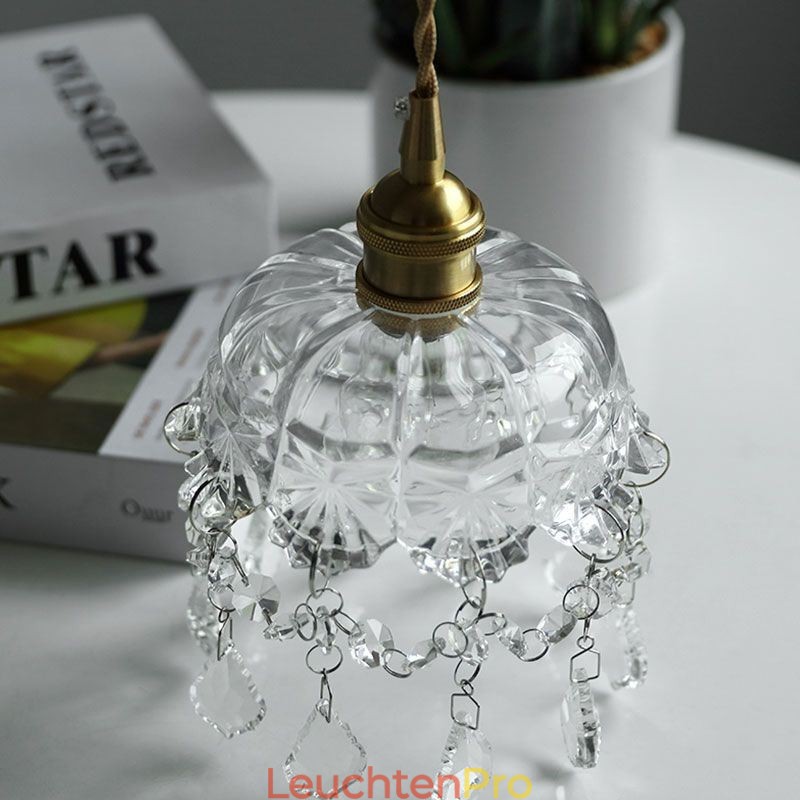 Elegante Glas-Pendelleuchte, Einzelkopf, Mini-Pendelleuchte