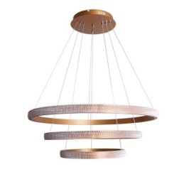 Moderne Pendelleuchte Acryl 3 Ringe Lampe 80+60+40cm