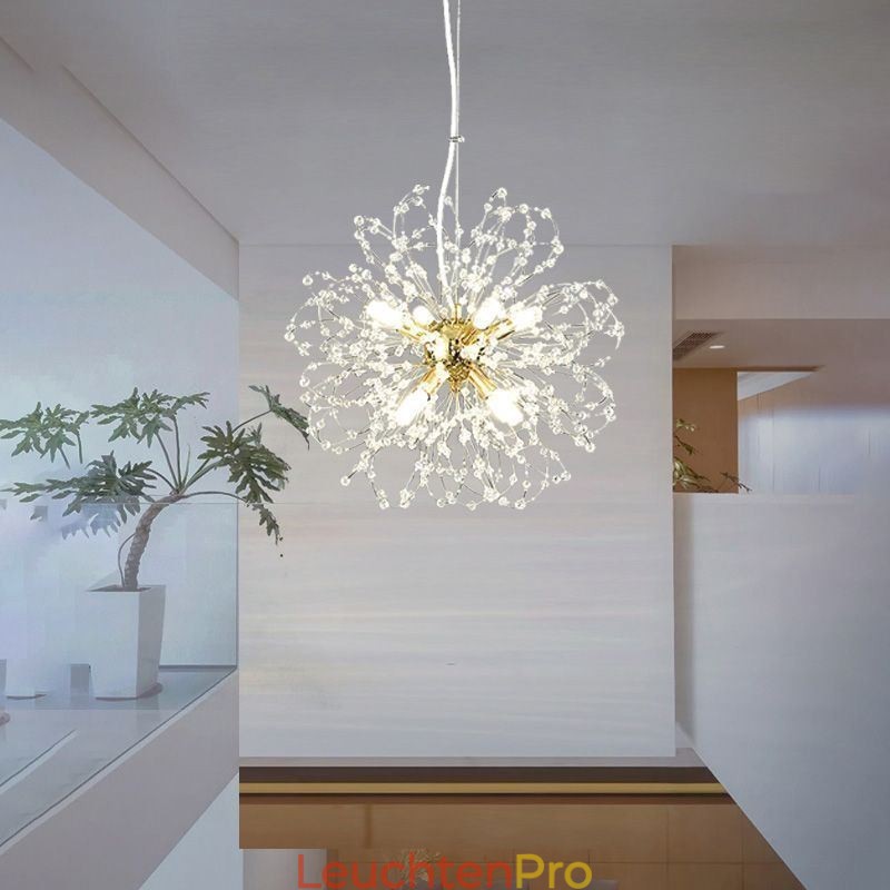 Löwenzahn Kristall Pendelleuchte Eleganter Kronleuchter