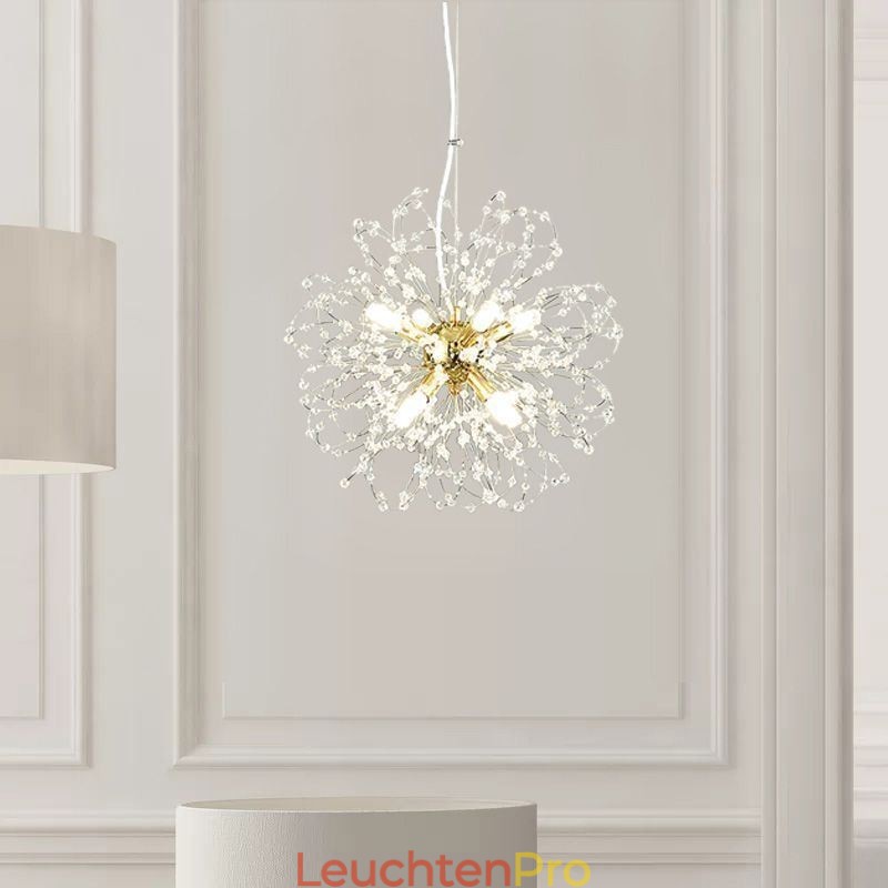 Löwenzahn Kristall Pendelleuchte Eleganter Kronleuchter