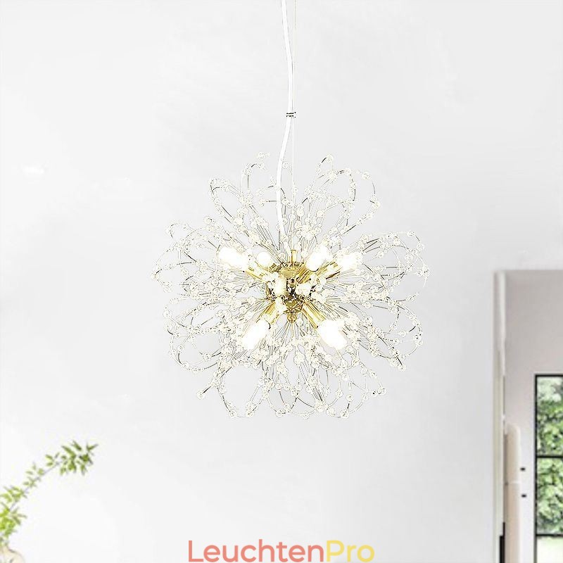 Löwenzahn Kristall Pendelleuchte Eleganter Kronleuchter