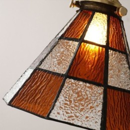 Retro-Gitterglas-Pendelleuchte im japanischen Stil