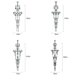 Eleganter langer Kristall-Kronleuchter
