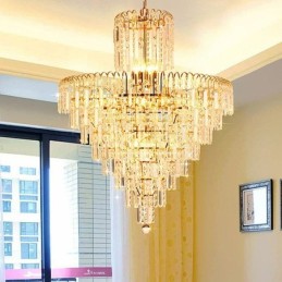 Moderne elegante Kristall Pendelleuchte konische Kronleuchter