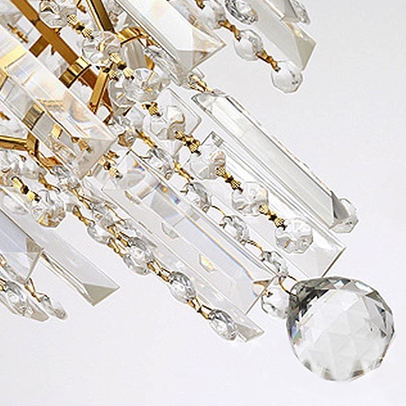 Moderne elegante Kristall Pendelleuchte konische Kronleuchter