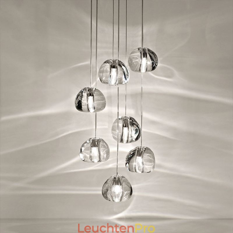 Moderne Kristall Cluster Pendelleuchte Einzigartige Kristall Lampenschirm Duplex Treppe