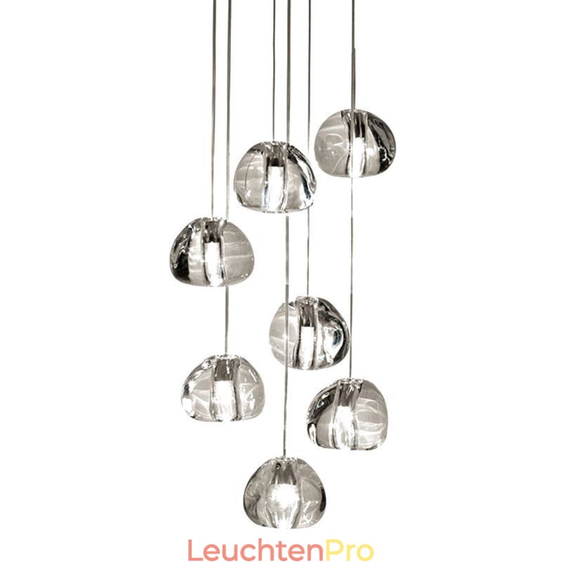 Moderne Kristall Cluster Pendelleuchte Einzigartige Kristall Lampenschirm Duplex Treppe