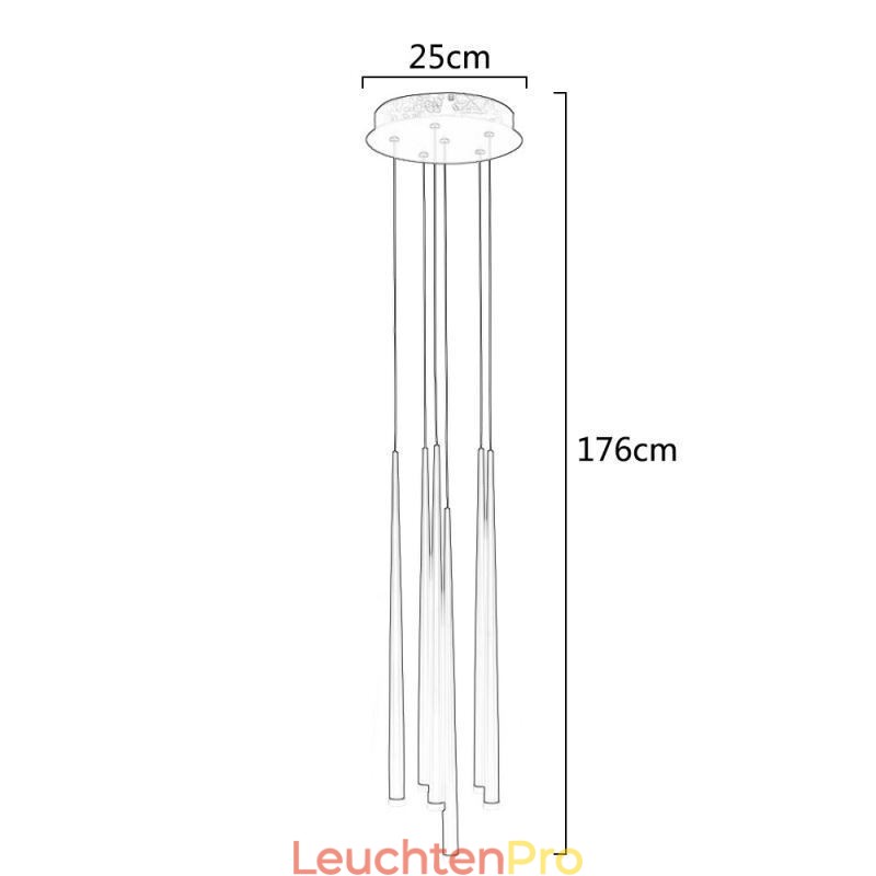 6 Lichter Pendelleuchte Meteorer Pendelleuchte