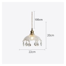 Moderne minimalistische Pendelleuchte aus Glas mit Einzellicht