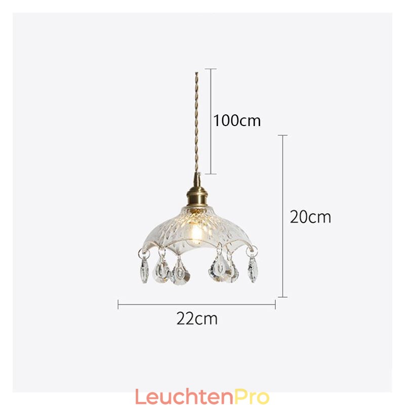 Moderne minimalistische Pendelleuchte aus Glas mit Einzellicht