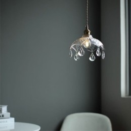 Moderne minimalistische Pendelleuchte aus Glas mit Einzellicht
