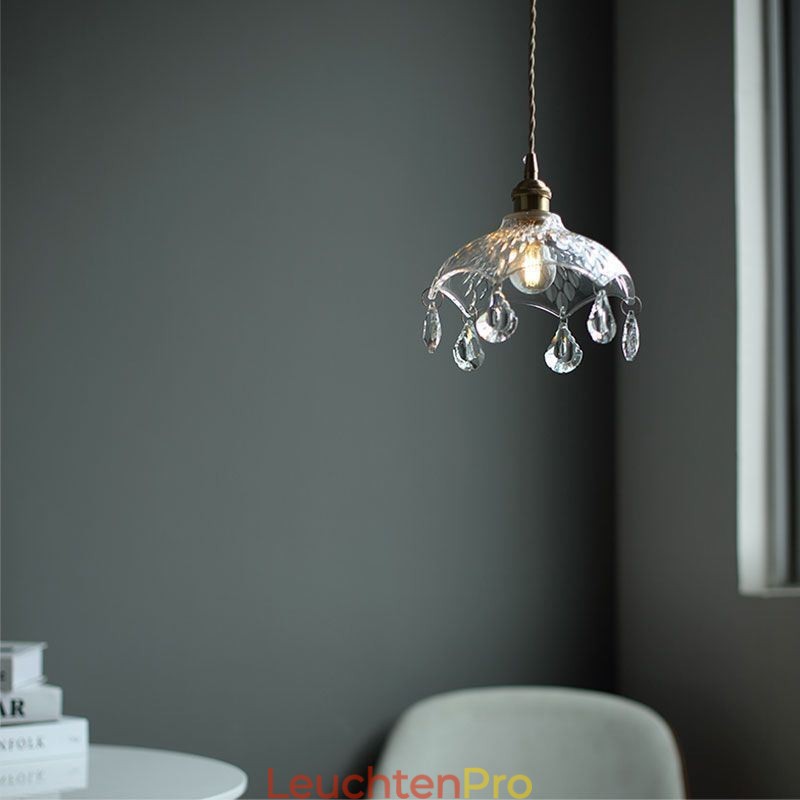Moderne minimalistische Pendelleuchte aus Glas mit Einzellicht