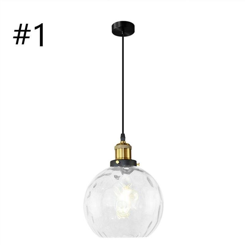 Moderne Pendelleuchte aus Glas, runde Pendelleuchte mit Wassermuster