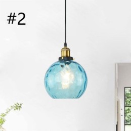Moderne Pendelleuchte aus Glas, runde Pendelleuchte mit Wassermuster