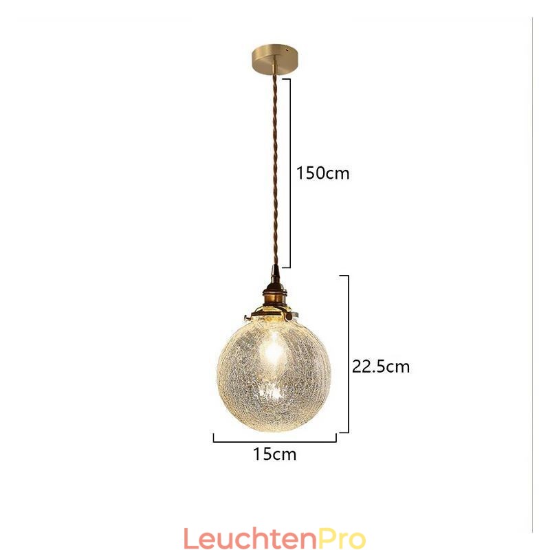 Glas Pendelleuchte Moderne Crackle Deckenleuchte