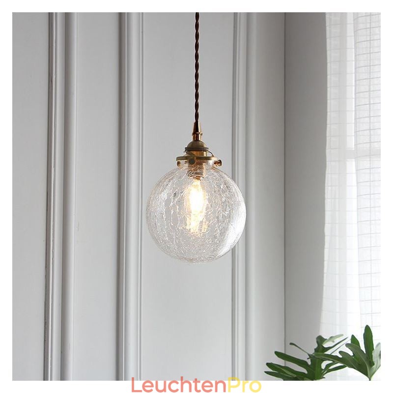 Glas Pendelleuchte Moderne Crackle Deckenleuchte