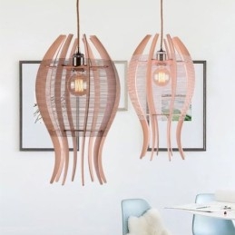 DIY nordische Holz Fisch Pendelleuchte