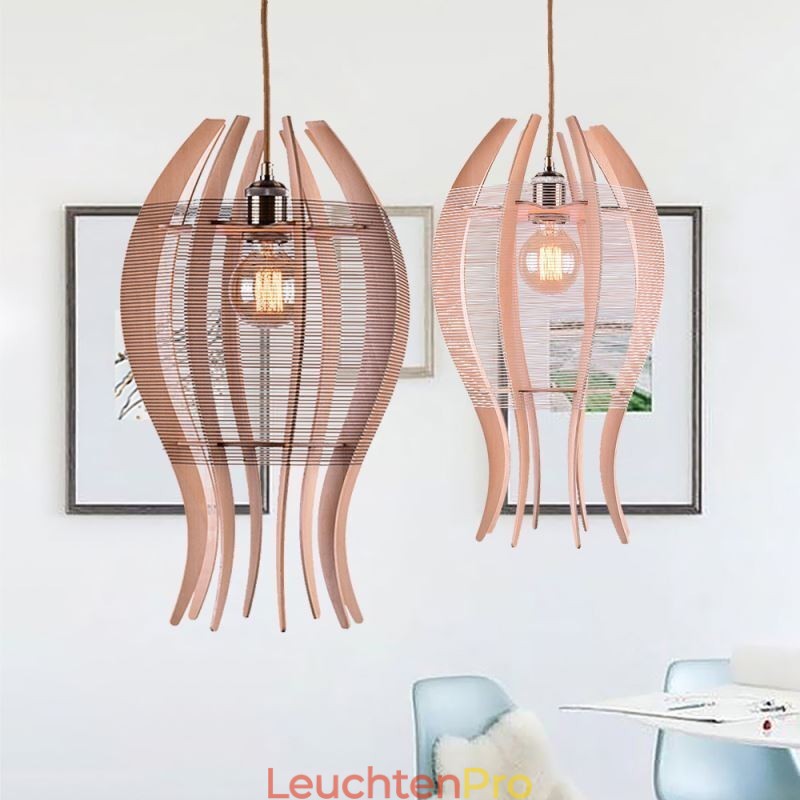 DIY nordische Holz Fisch Pendelleuchte