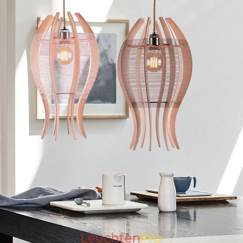 DIY nordische Holz Fisch Pendelleuchte