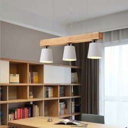 Nordic Holz Kronleuchter Einzigartige Gerade Pendelleuchte Cafe