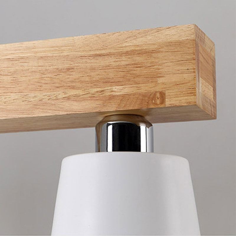 Nordic Holz Kronleuchter Einzigartige Gerade Pendelleuchte Cafe