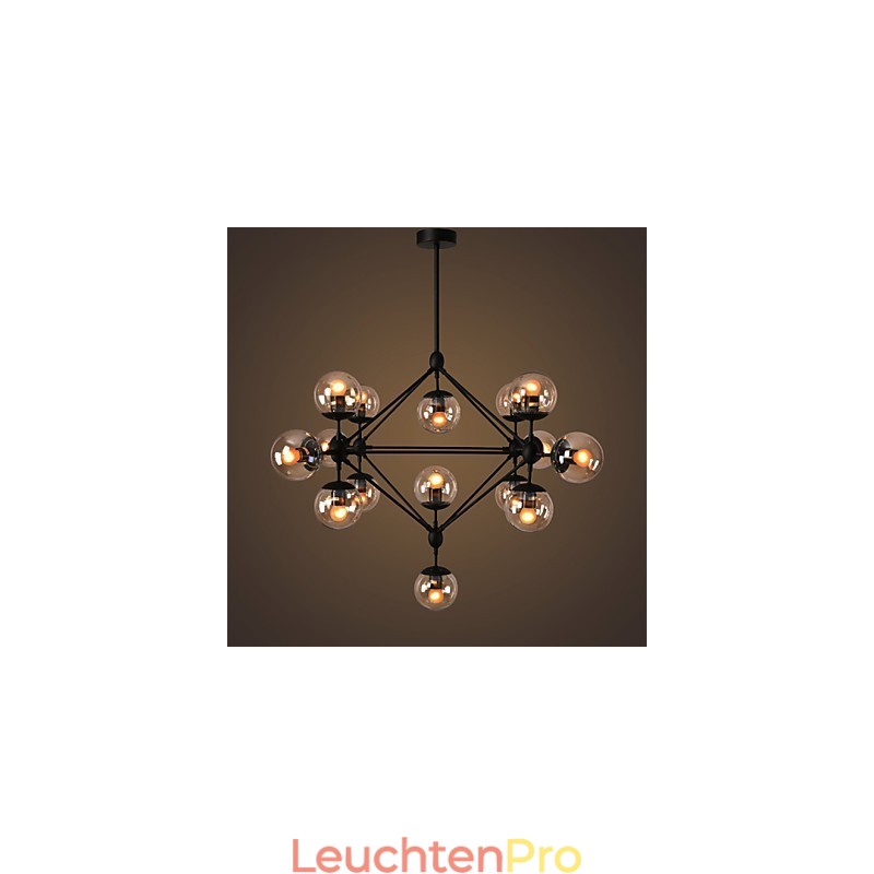 Kronleuchter 15 Lichter Glaskugel Lichter Retro Outdoor Garage Metall