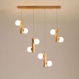 Holz Pendelleuchte Magic Bean Cluster Deckenleuchte Island