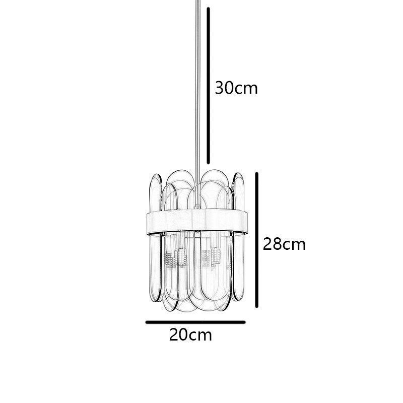 Moderne Pendelleuchte aus Glas