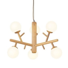Nordische kreative Pendelleuchte aus Holz