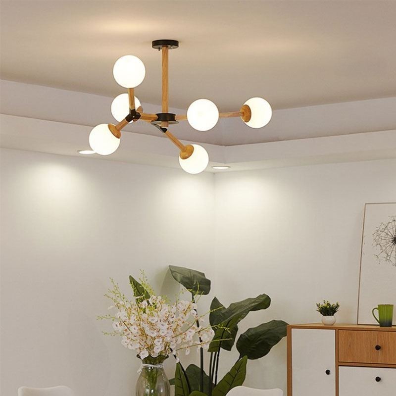 Nordic Magic Bean Pendelleuchte Kreative Holzleuchte