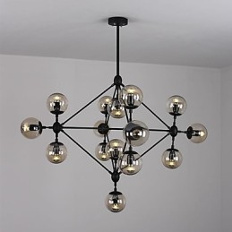 Kronleuchter 15 Lichter Glaskugel Lichter Retro Outdoor Garage Metall