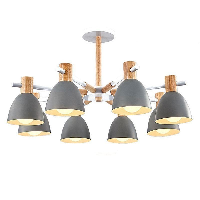 Moderne einfache Macaron Pendelleuchte kreative Holzbeleuchtung