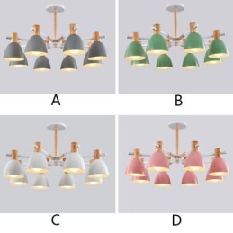 Moderne einfache Macaron Pendelleuchte kreative Holzbeleuchtung