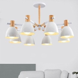 Moderne einfache Macaron Pendelleuchte kreative Holzbeleuchtung