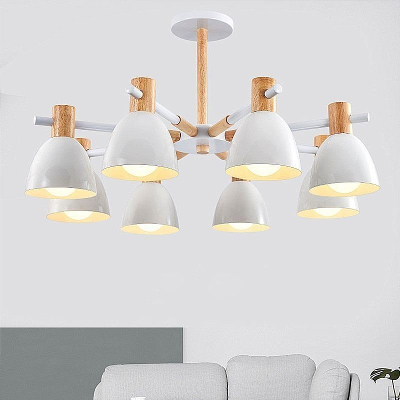 Moderne einfache Macaron Pendelleuchte kreative Holzbeleuchtung