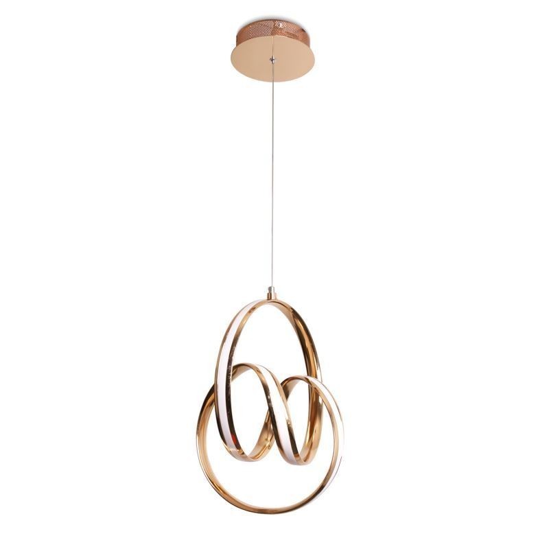 Moderne minimalistische Pendelleuchte einzigartige kreisförmige Twist Leuchte Insel