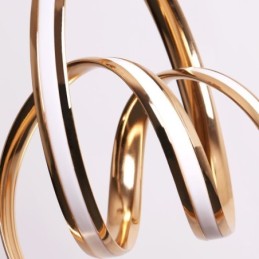 Moderne minimalistische Pendelleuchte einzigartige kreisförmige Twist Leuchte Insel